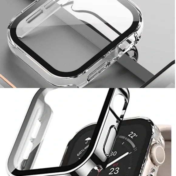 Adepoy 2 Pack Hard Case Compatible with Apple Watch 44mm Series 6 SE Series 5 - Picture 3 of 12